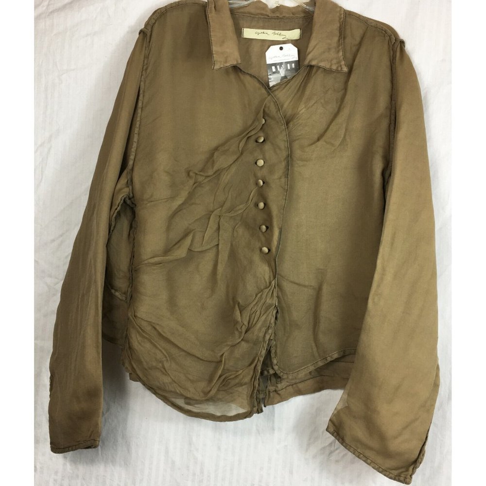 Sz S NWT $326 Cynthia Ashby Silk Tempest Top Jacket Roux Artwear Lagenlook